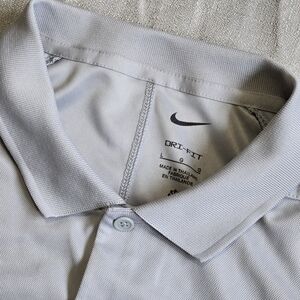 Nike Dri-FIT Liberty Bowl Men's Gray Polo Golf Shirt Moisture Wicking L